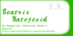 beatrix matejcsik business card